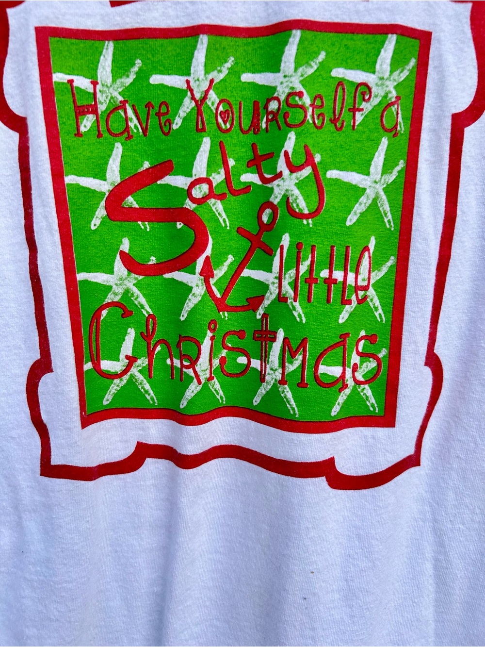 Have Yourself a Salty Little Christmas T-Shirt sz. Medium coastal Grandma